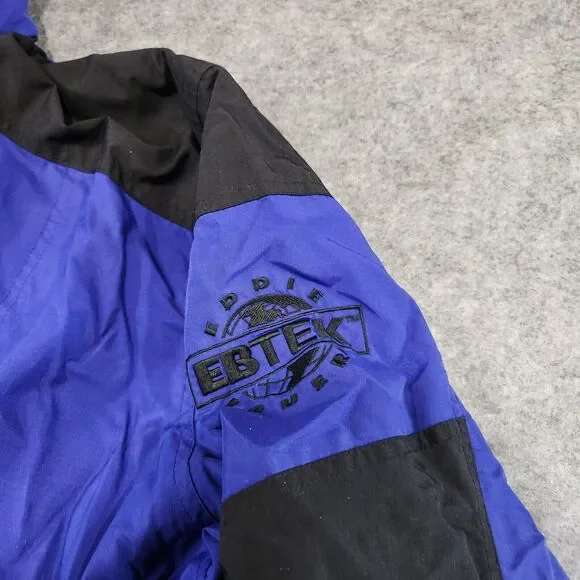 VTG 90s Eddie Bauer Ebtek Mens M Medium Nylon Anorak Pullover Snow Winter Jacket